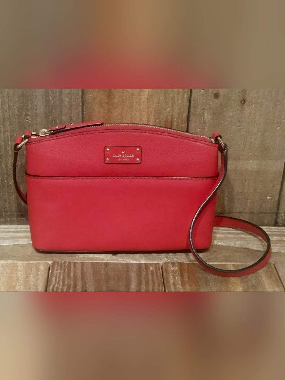 Kate Spade New York Red Leather Crossbody Bag EUC - Picture 7 of 7